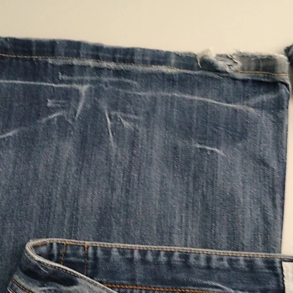 MAURICES, MOLLI FLARE, MEDIUM BLUE DISTRESSED DENIM, MIDRISE JEANS - Picture 4 of 8